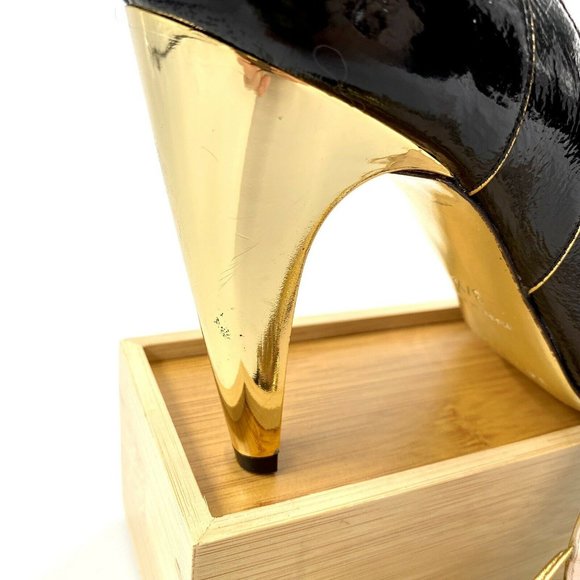 Emilio Pucci Vtge 90’s Strappy Gold Shoes Sandal - Picture 5 of 7